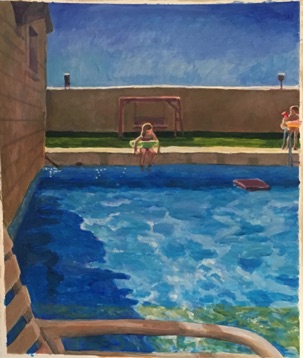 Pool with Girls
Acrylic on canvas